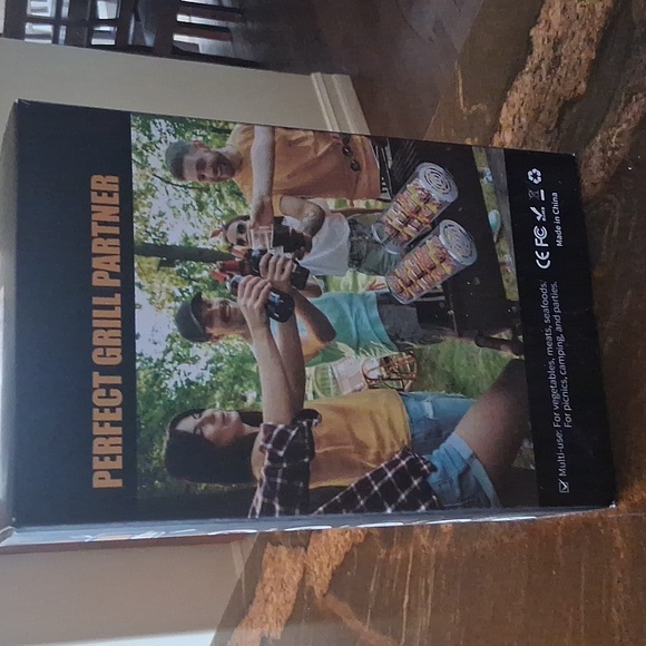 BBQ Grill Basket - Stainless Steel Rolling Basket Set - Picture 3 of 4